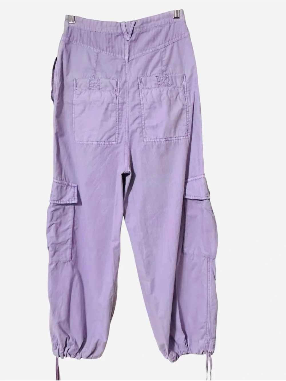 Free People NEW Fly Away Parachute Cargo Pants In Lavender Sz.0 Bohemian Fairy